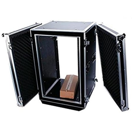 Garner Products 19 in. Shock Mount Rack DJ Amplifier with Laptop Shelf & Wheels TBH18UADSM21W